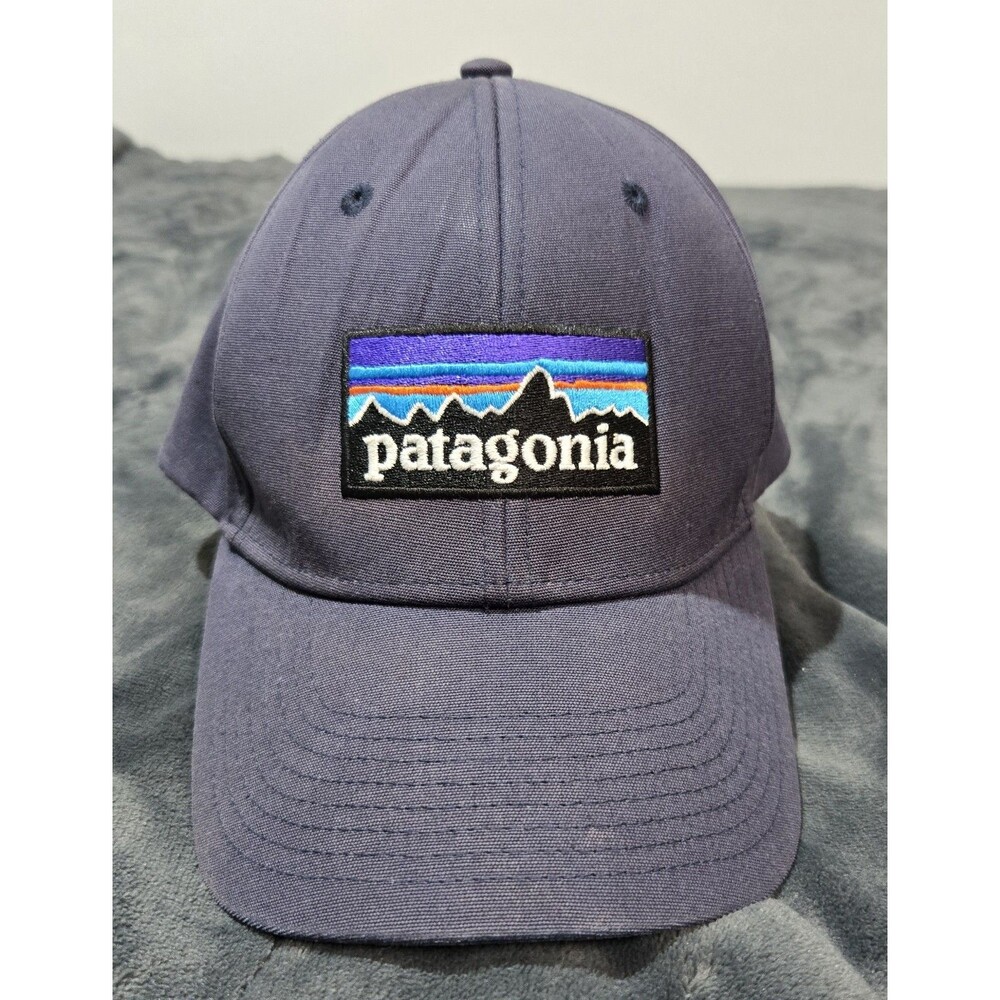 Patagonia Hat Cap Snap Back Navy Trucker Mesh Embroidered Logo Mens One Size